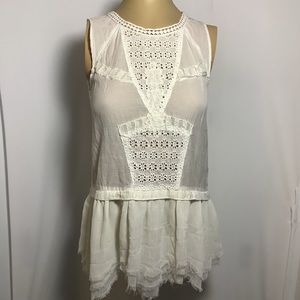 Free People Embroidered Top Size XS
